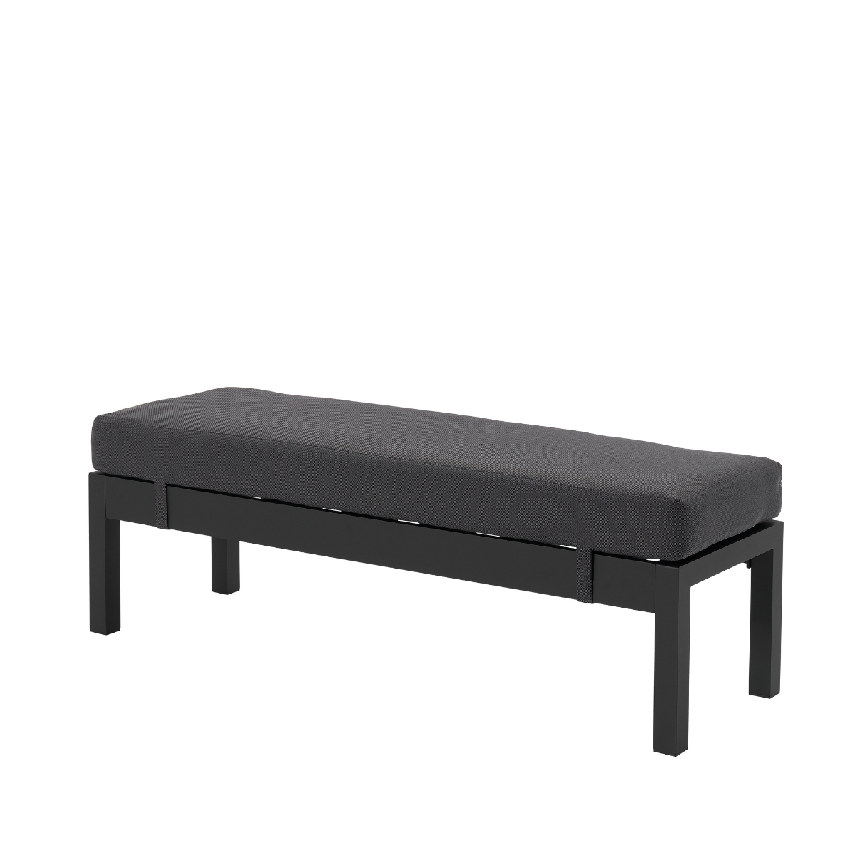 THE IVY 🌿 5 PC ALUMINUM CORNER DINING SET BLACK - FIREPIT TABLE